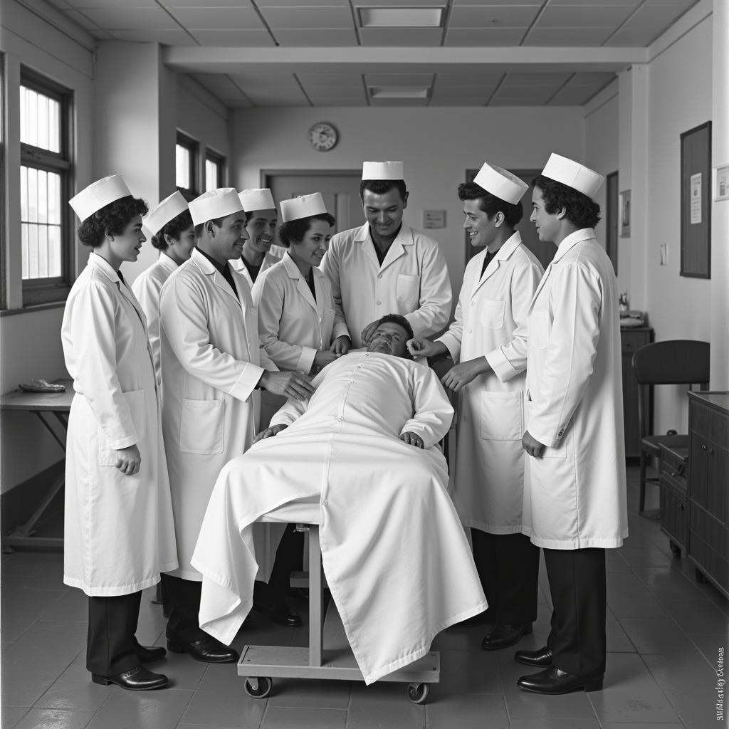 Medical staff at the 130th Station Hospital