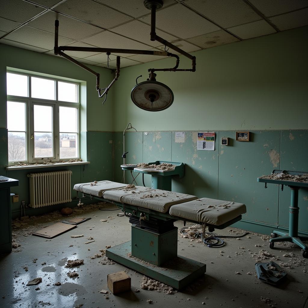 Derelict operating room in a Colorado abandoned hospital