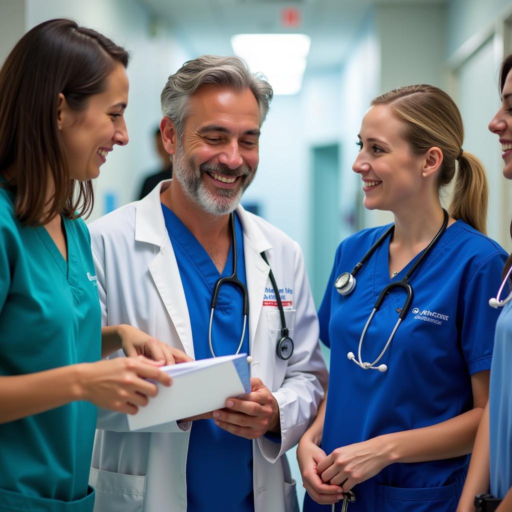 Diverse Medical Professionals Collaborating