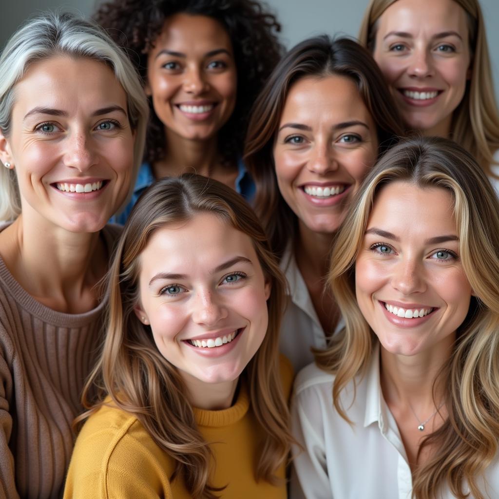 Women embracing their natural beauty at different ages