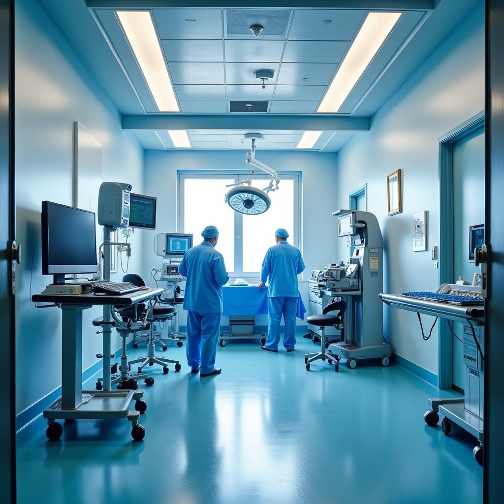 State-of-the-art operating room equipped with advanced technology