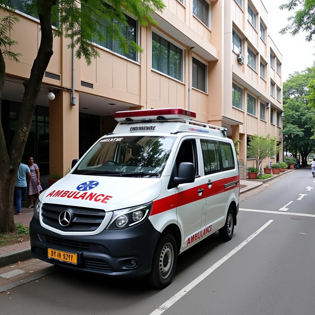 Ambulance Outside Hospital in Kolkata