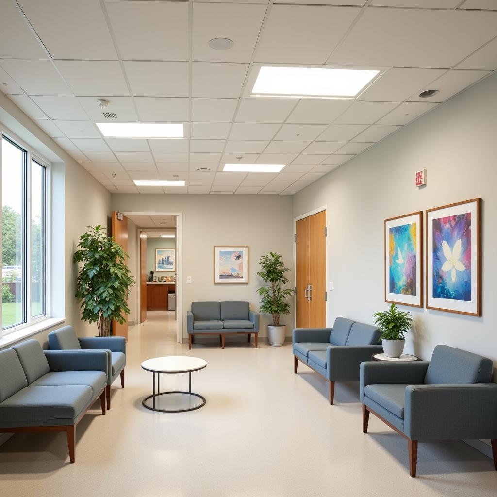 Comfortable waiting area for family members of anteroom hospital patients