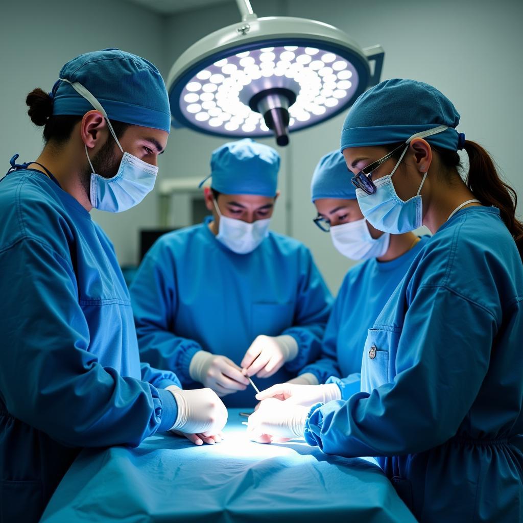 Skilled Surgical Team Performing a Procedure at Avera Creighton Hospital