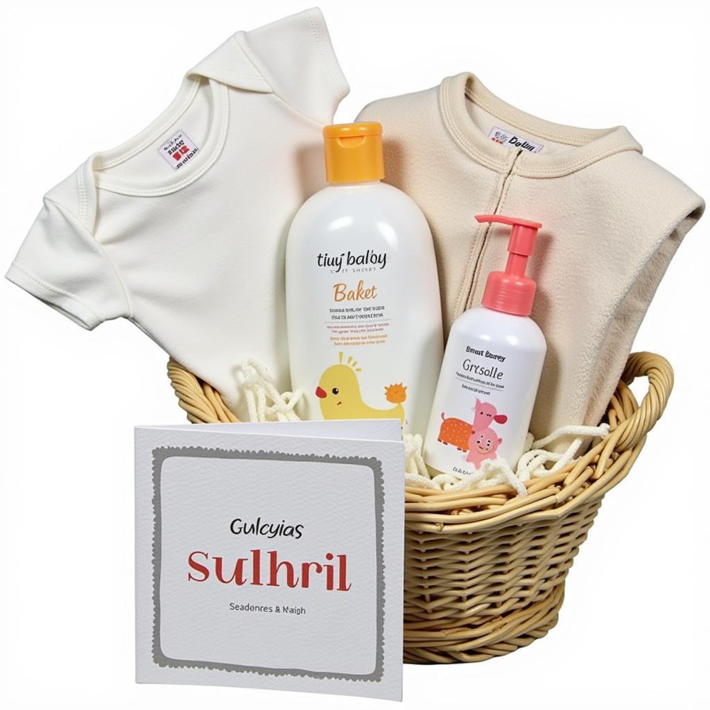 Baby Essentials in a Hospital Gift Basket 