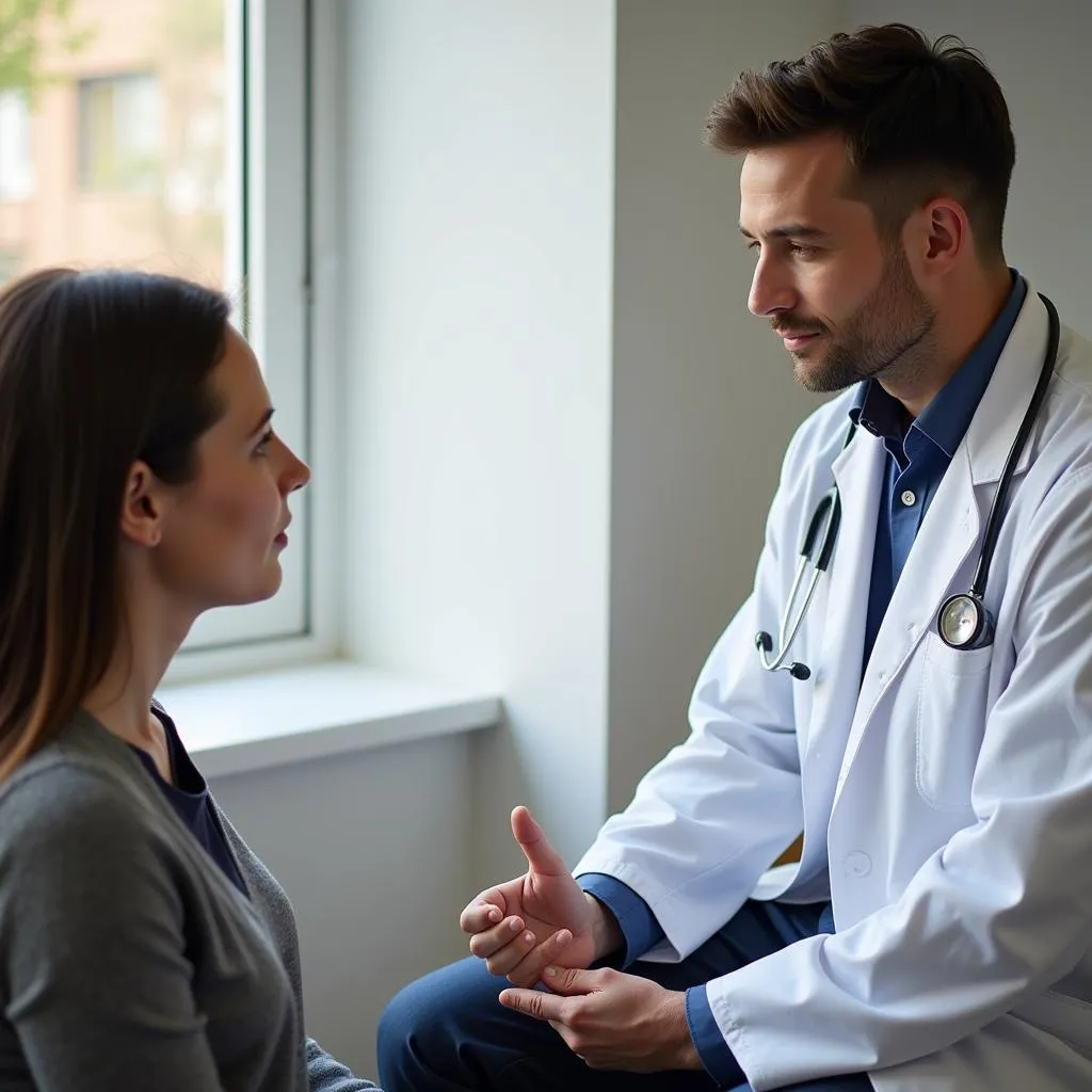 Doctor consulting with a patient