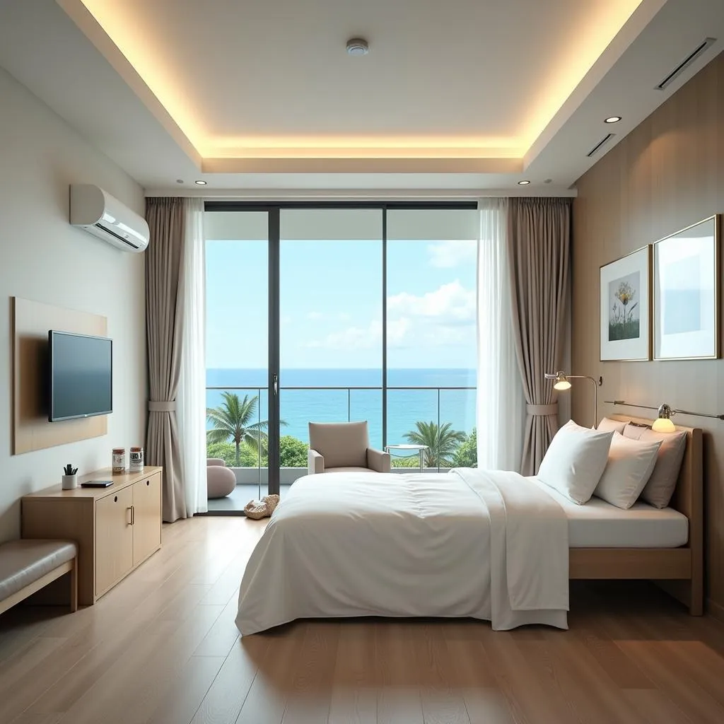 Comfortable private hospital room with ocean views in Bali