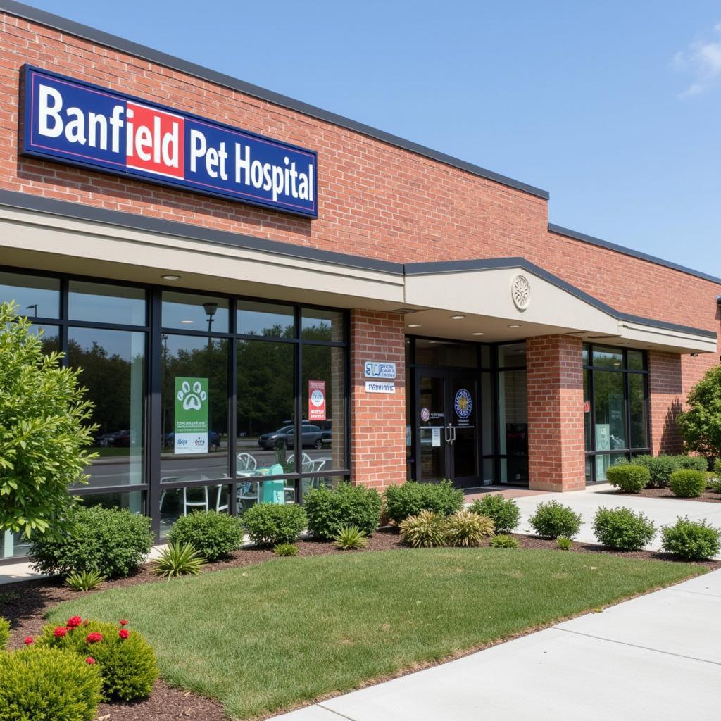 Modern exterior of Banfield Pet Hospital Navy Yard