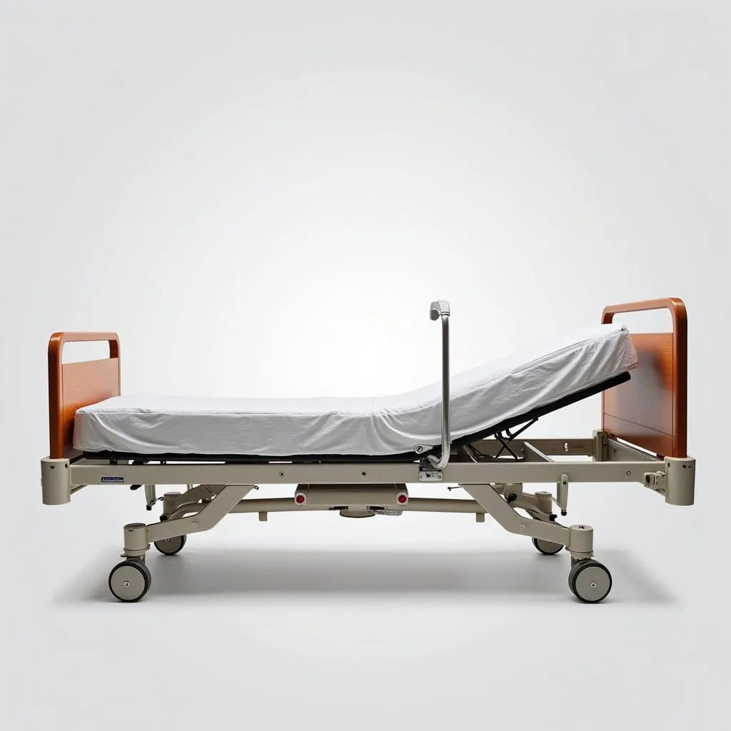 A sturdy bariatric hospital bed designed to accommodate heavier patients