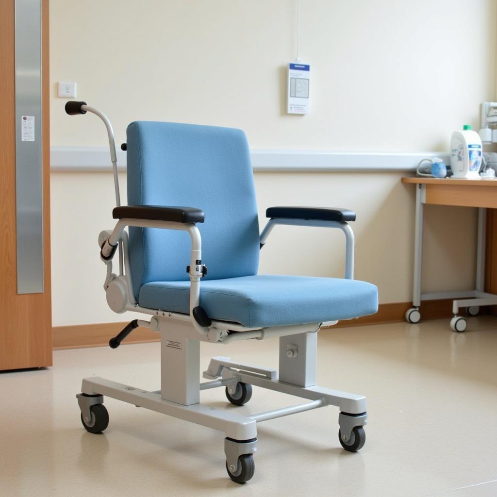 Heavy-duty bariatric chair in hospital room