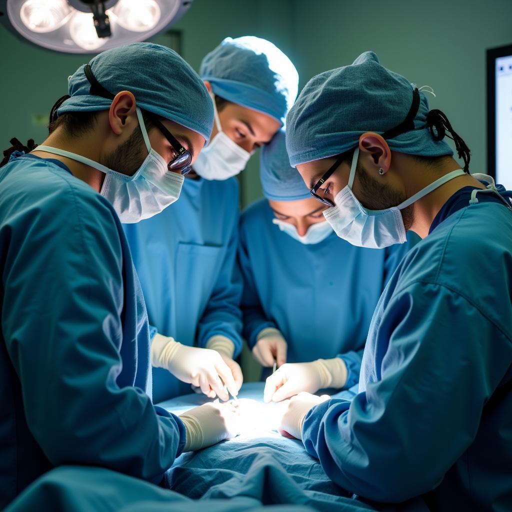 Highly Skilled Surgical Team in the Operating Room