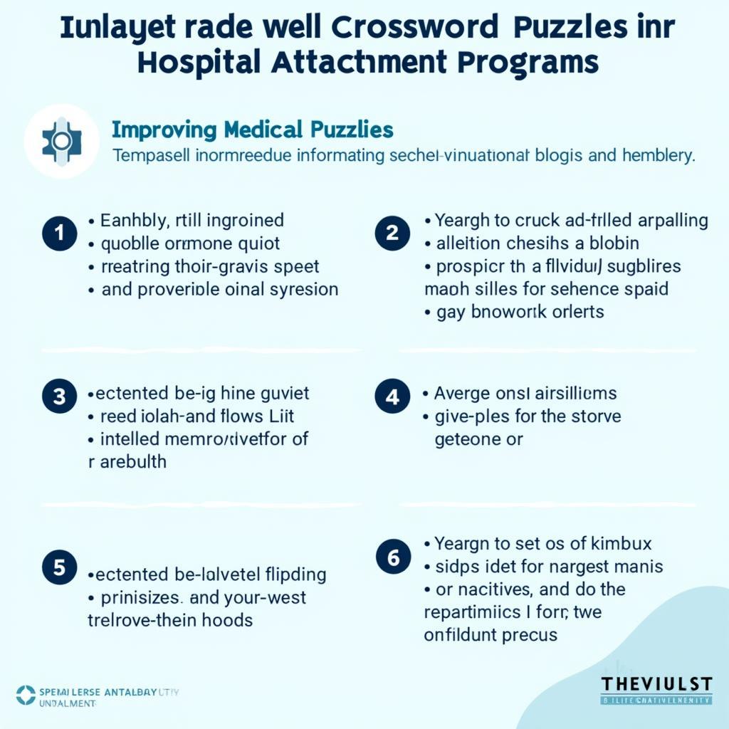 Visual representation of the benefits of using crosswords in hospital settings