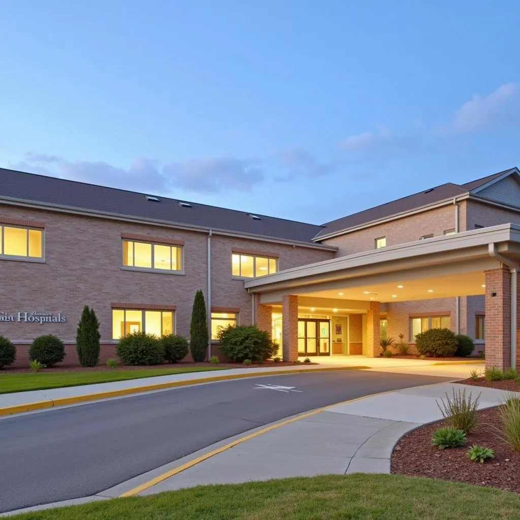 Modern exterior of Blount Memorial Hospital