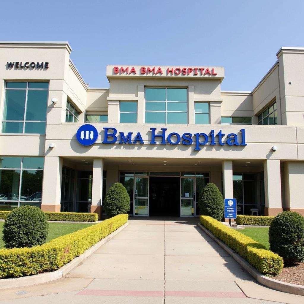 Modern exterior of BMA Hospital