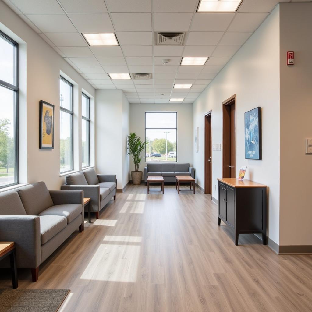 Bright and comfortable waiting area at Bradley Vet Hospital in Cleveland, TN, designed to put pets and owners at ease