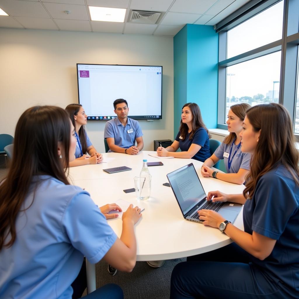 Brant Hospital employees participating in a training session