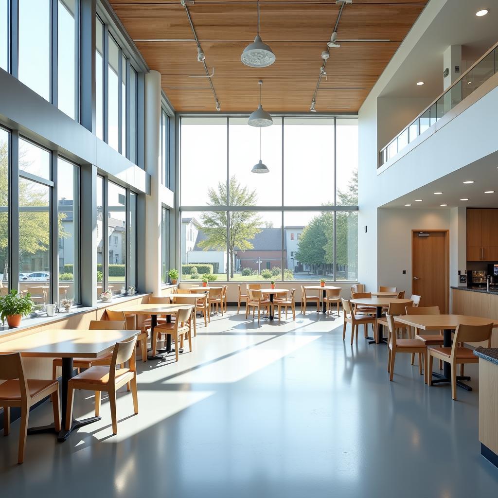 Spacious and Modern Swedish Hospital Cafeteria