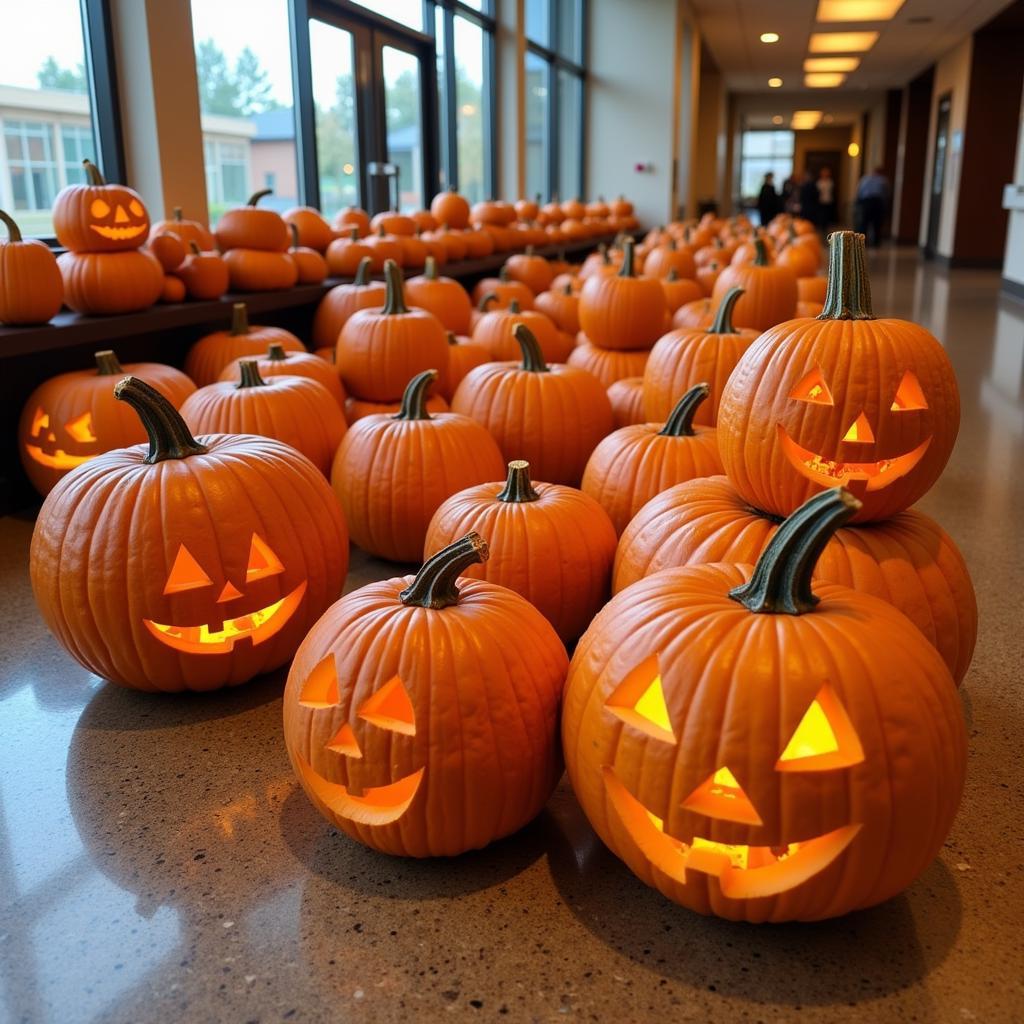 Pumpkin Display at San Jose Hospital