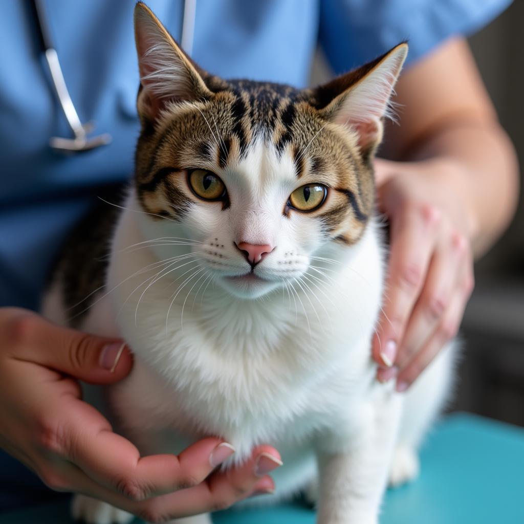 Cat receiving care at Elk Creek Animal Hospital