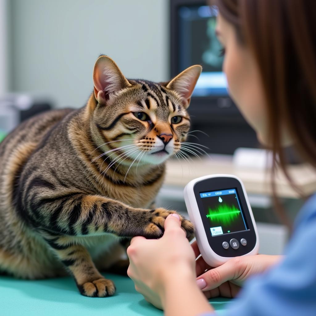 Cat Receiving Ultrasound at Edwardsville Animal Hospital