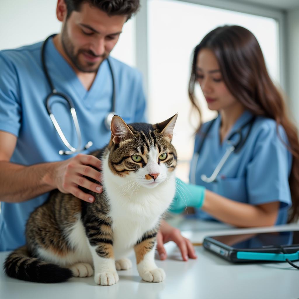 Cat Receiving Vet Care