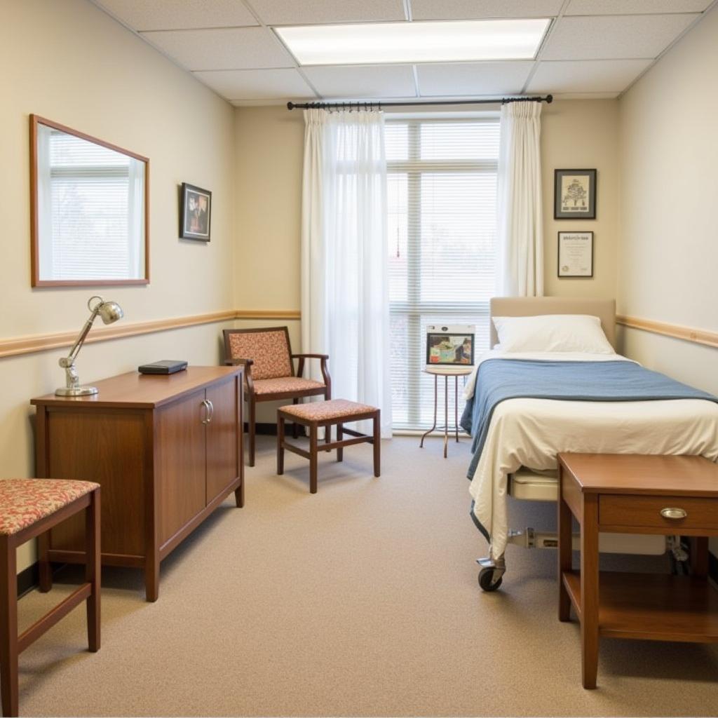 Bright and welcoming private patient room