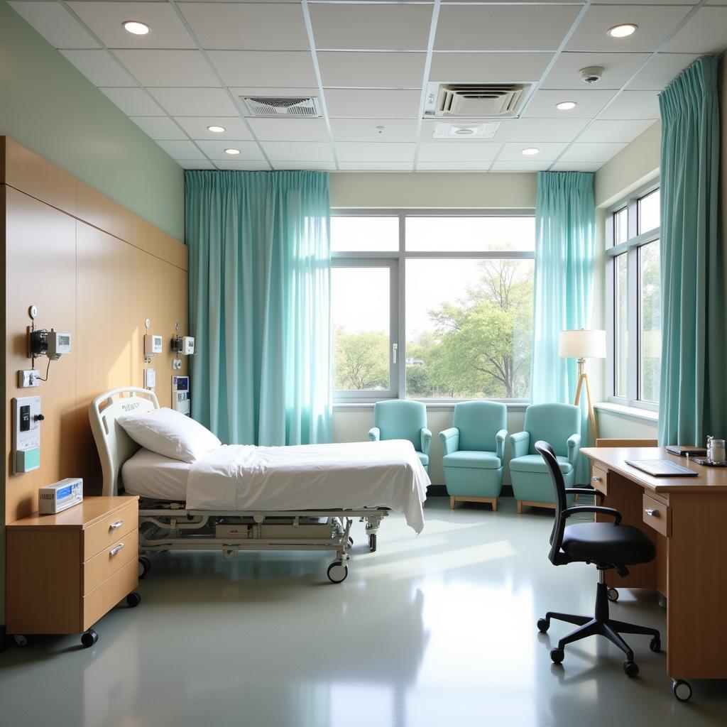 Comfortable and Modern Patient Room at a Cheboygan MI Hospital