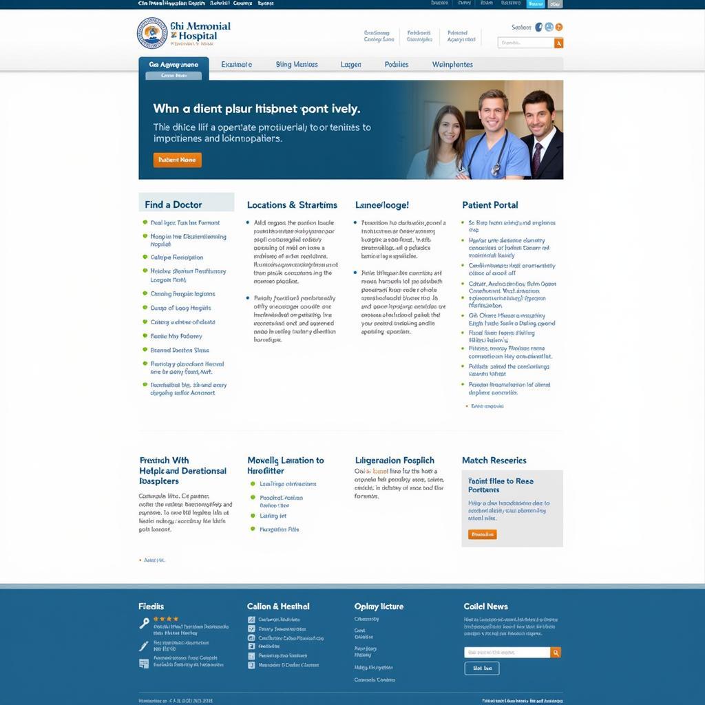 Chi Memorial Hospital Website Homepage