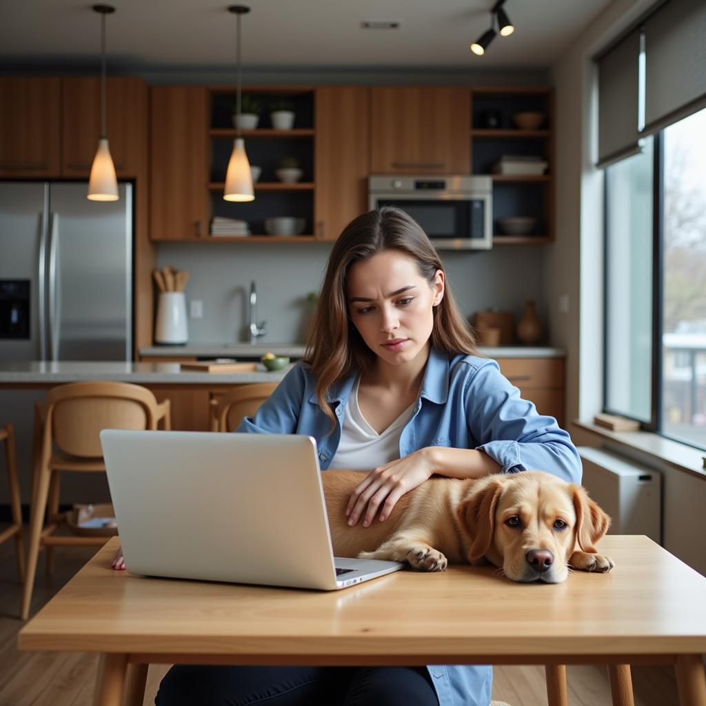 Chicago Pet Owner Researching Financial Assistance Options