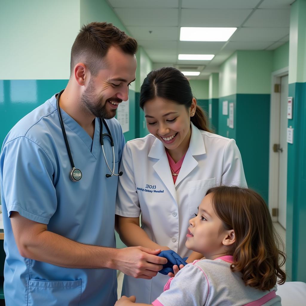 Medical Staff Interacting with a Patient