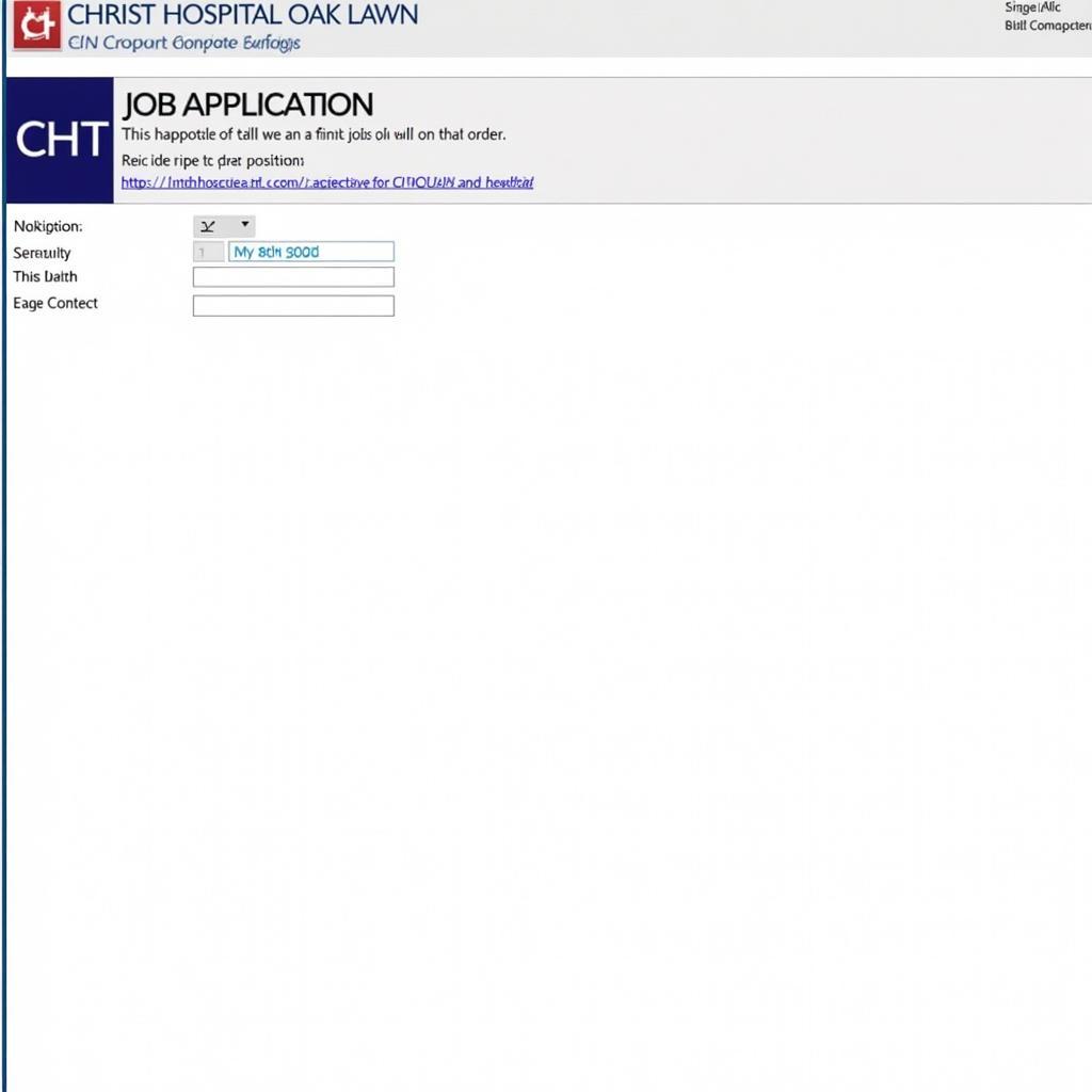 User-Friendly Job Application Portal at Christ Hospital Oak Lawn