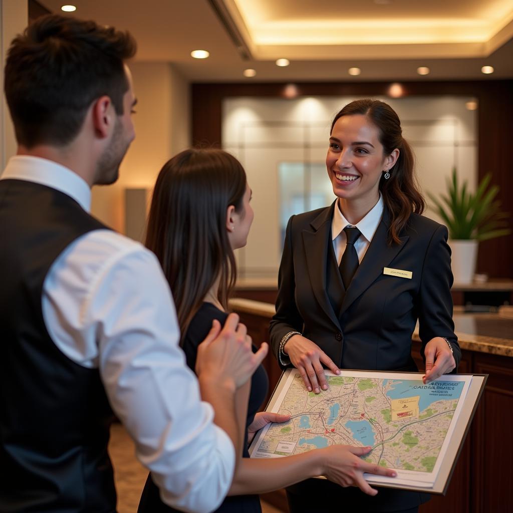 Cicero Hospitality Group Concierge Assisting Guests