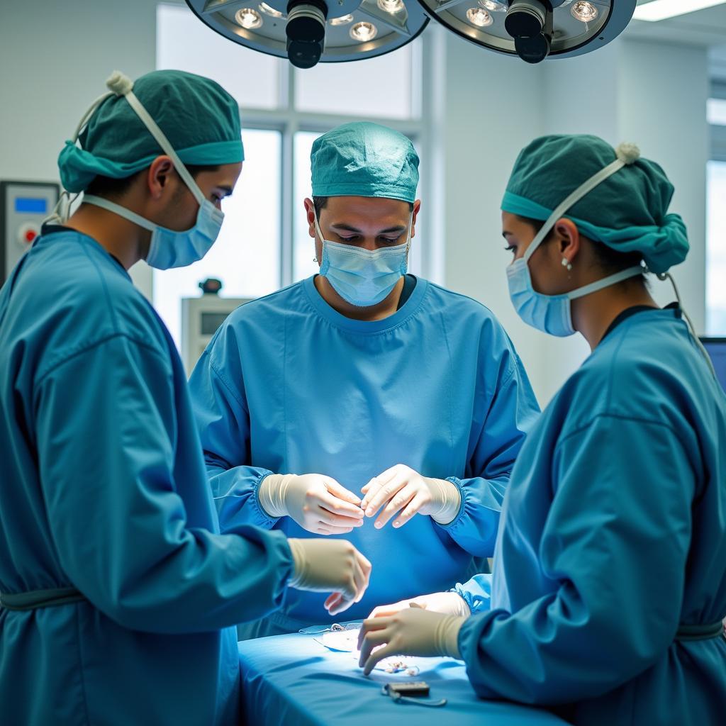 Skilled Surgical Team in a Civilian Hospital