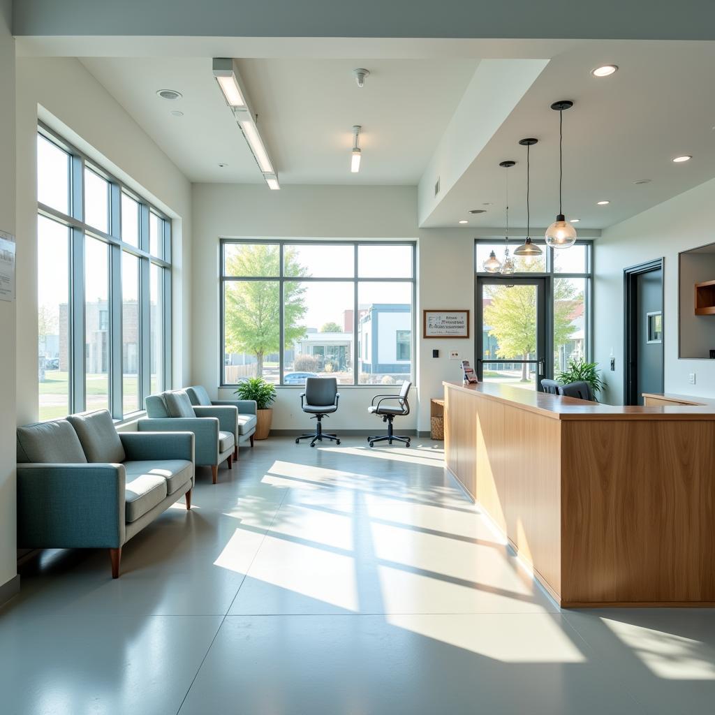 Clean and Modern Animal Hospital Reception Area