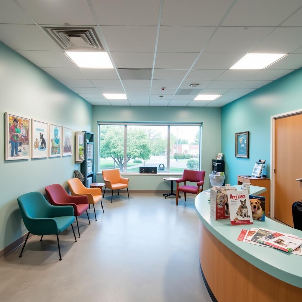 Clean and Welcoming Vet Hospital Reception Area