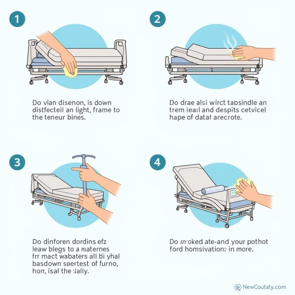 Cleaning and Disinfecting a Hospital Bed