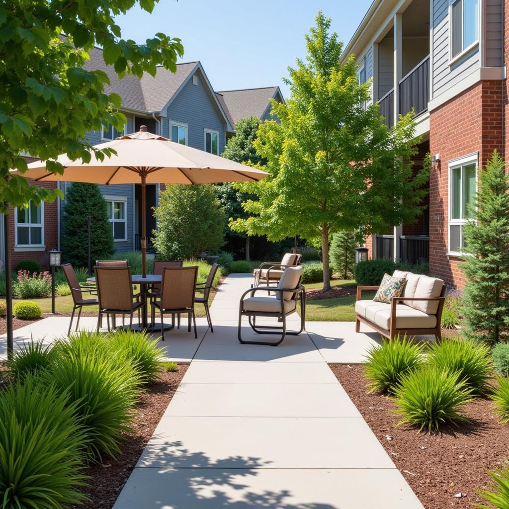 Tranquil Outdoor Area at Clearsky Rehabilitation Hospital of Mansfield