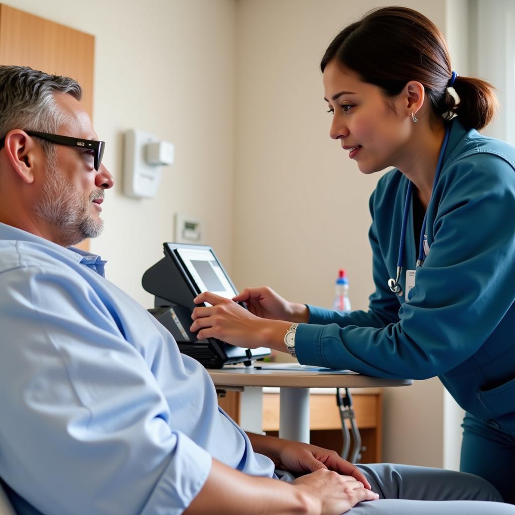 CNA Checking Patient Vital Signs