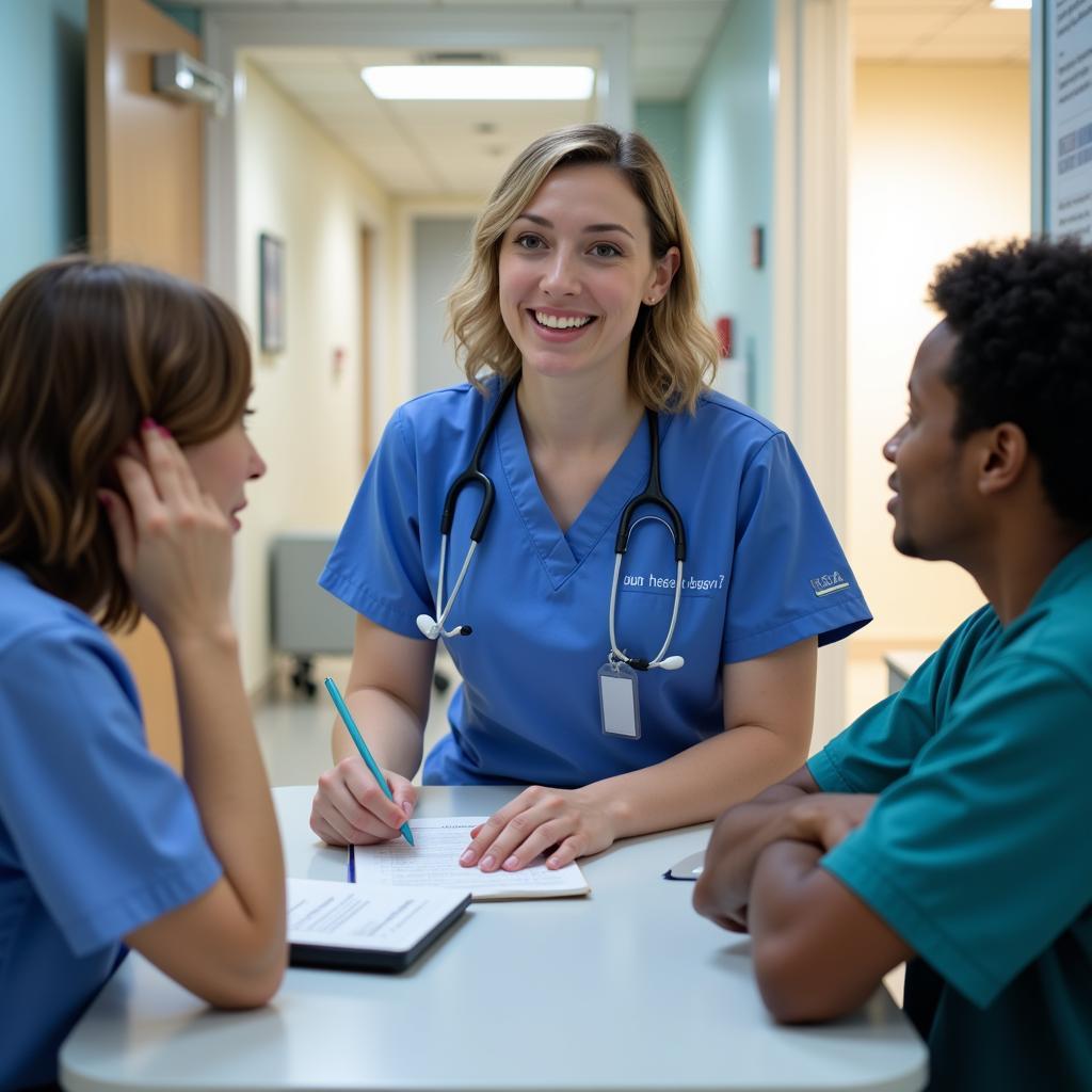 CNA Participating in Hospital Training