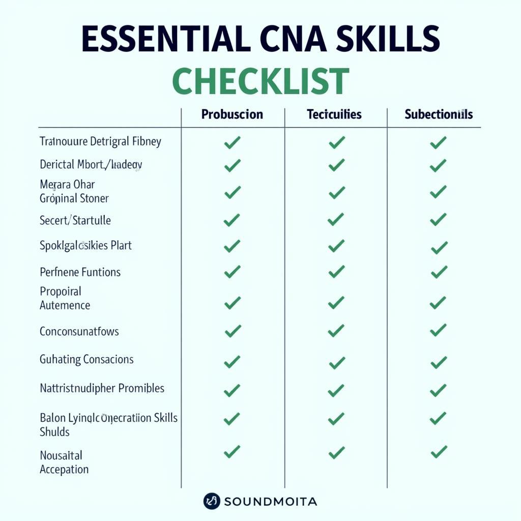 Checklist of CNA Skills