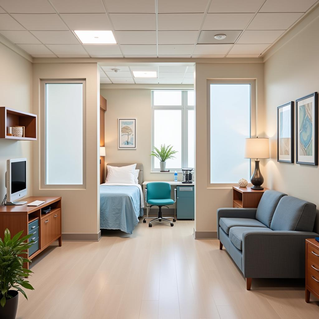 Comfortable and modern patient rooms in Columbia Hospital