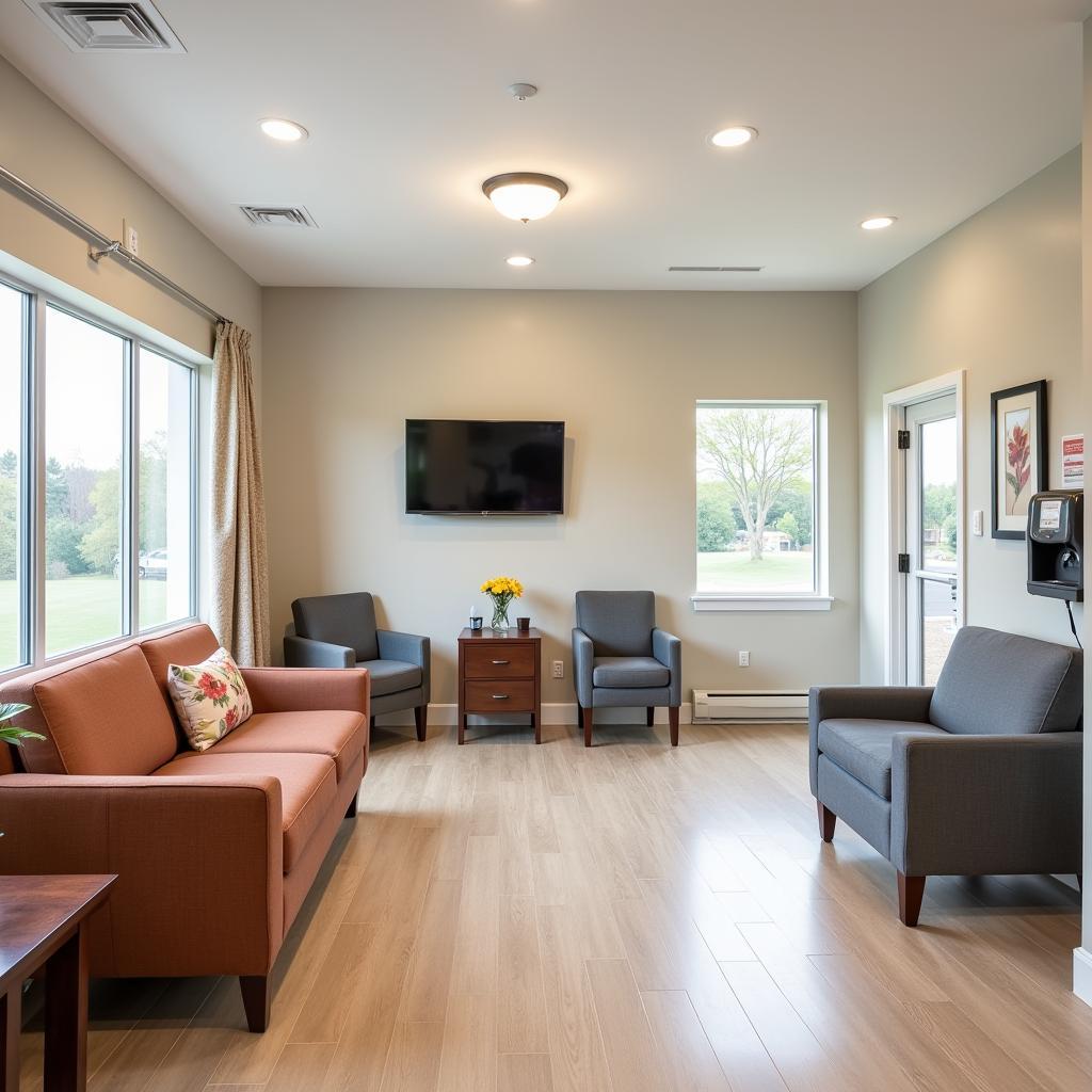 Welcoming and comfortable waiting area for patients