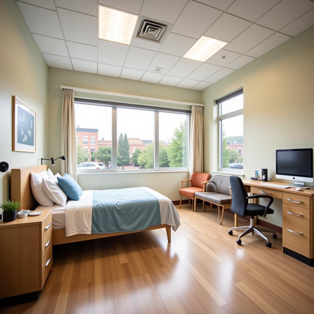 Comfortable and private patient rooms