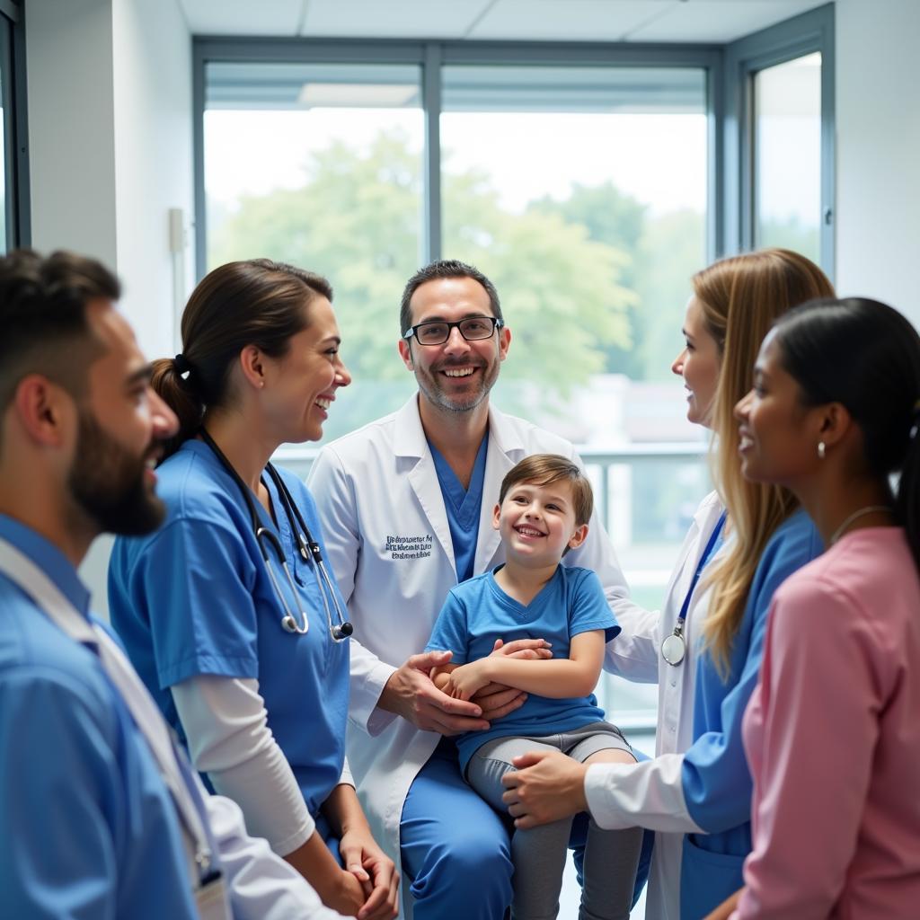 Doctors and Patients Interacting