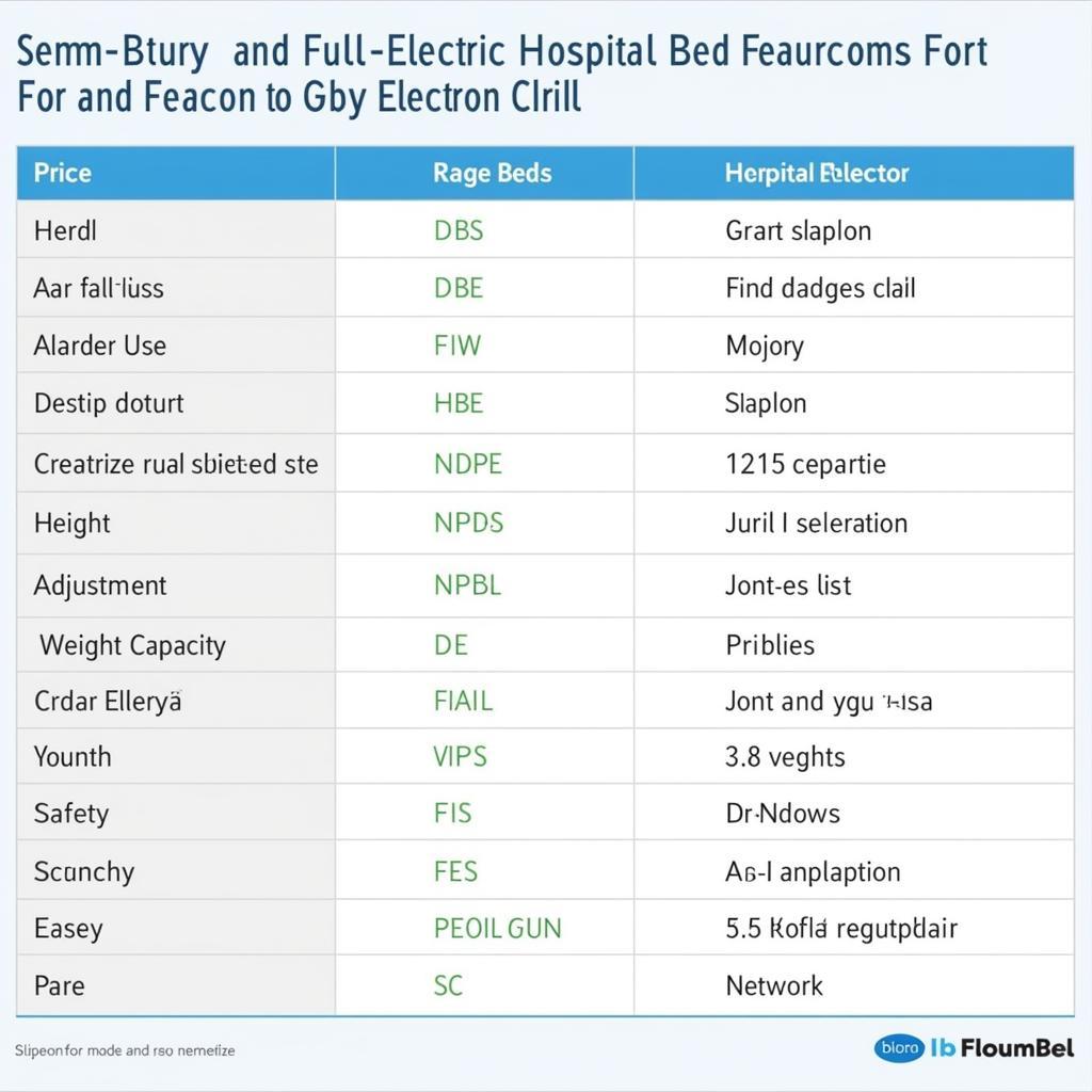 Comparing Hospital Bed Features