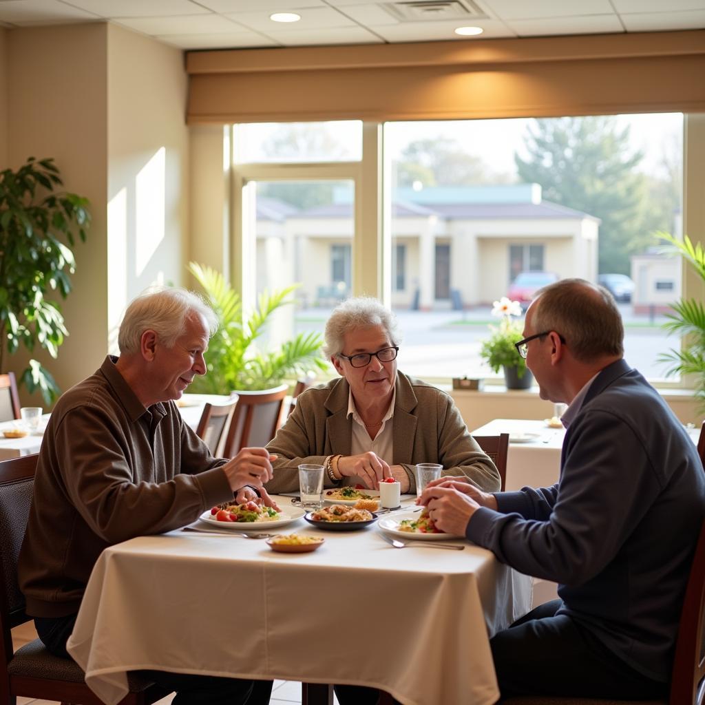 Bright and Inviting Convalescent Hospital Dining Area