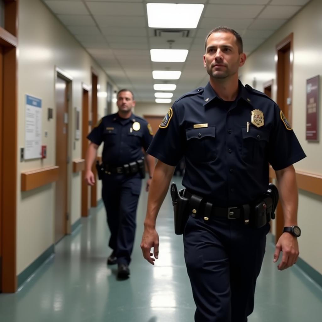 Cook County Hospital police officers responding to an emergency