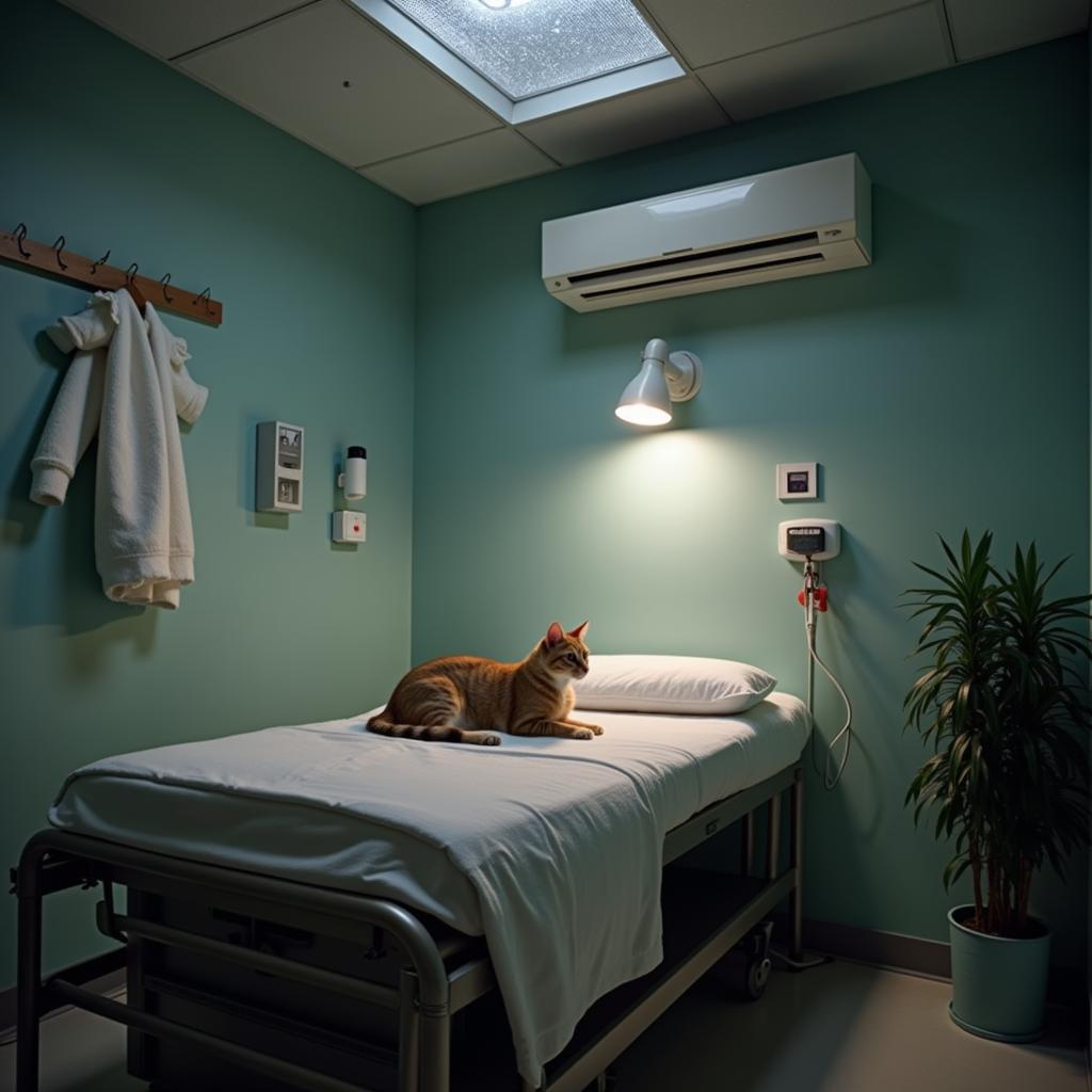 Comfortable cat recovery room at Coram Animal Hospital