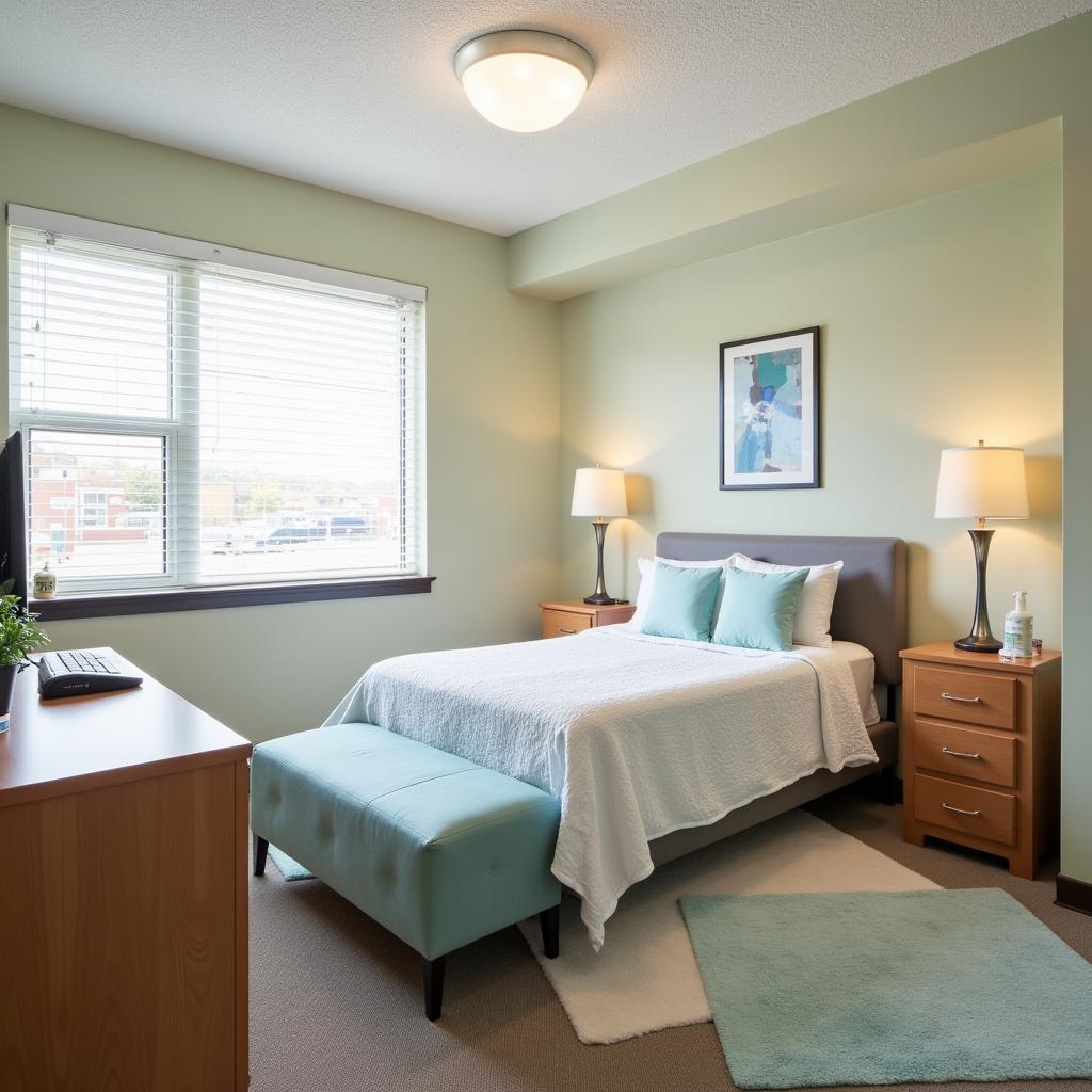 Comfortable and modern private patient room