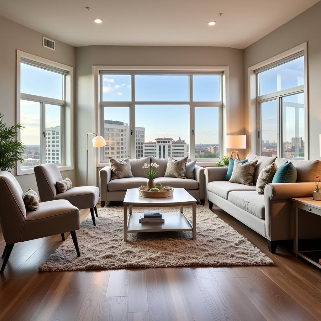 Spacious Living Area in a Big Spring Corporate Apartment